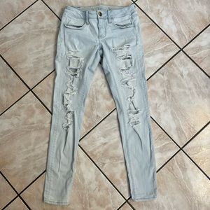 American Eagle Super Low Rise Jeggings Size: 4